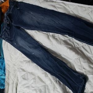 Size 9/10 Regular Premiere Denim Skinny leg dark wash jeans